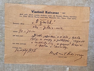 Vlastimil Košvanec (1887 - 1961) - „O žních“, 1936