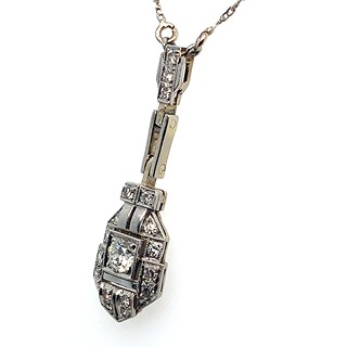 Závěs s diamanty | Art deco | Československo Praha 1930 | lvíček punc Čs.