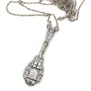 Závěs s diamanty | Art deco | Československo Praha 1930 | lvíček punc Čs.