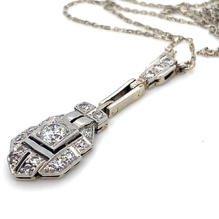 Závěs s diamanty | Art deco | Československo Praha 1930 | lvíček punc Čs.