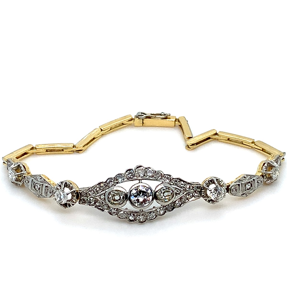 Luxusní náramek s diamanty | Art deco | Československo 1930