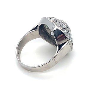 Luxusní prsten s diamanty | Art deco | Československo 1925 | 18k zlato