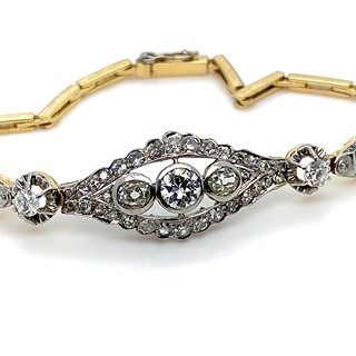 Luxusní náramek s diamanty | Art deco | Československo 1930