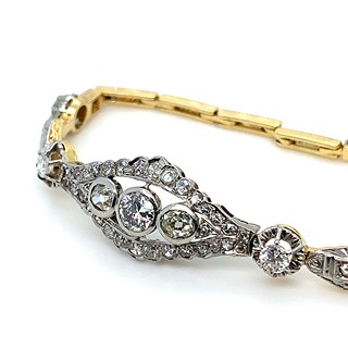 Luxusní náramek s diamanty | Art deco | Československo 1930