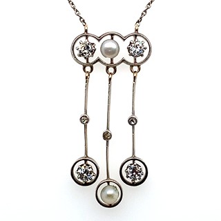 Kolier s diamanty | Art deco | Československo 1920