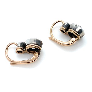 Náušnice s diamanty | Rakousko - Uhersko -Vídeň  | Liška punc