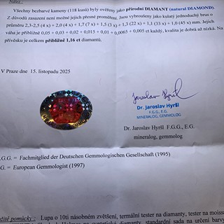 Náhrdelník s diamanty a safíry | Art deco | Československo 1930 | platina | znalecký posudek