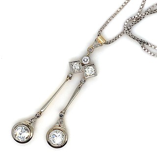 Kolier s diamanty | Art deco | Československo 1925