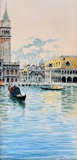 Antonie Brandeisová (1848 - 1926) - Pohled na San Marco v Benátkách