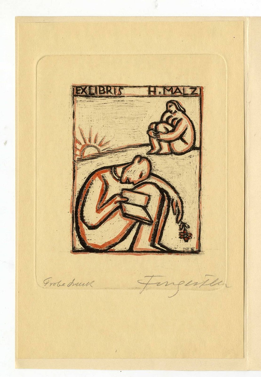Fingesten, Michel (1884-1943) - Ex Libris H. Malz