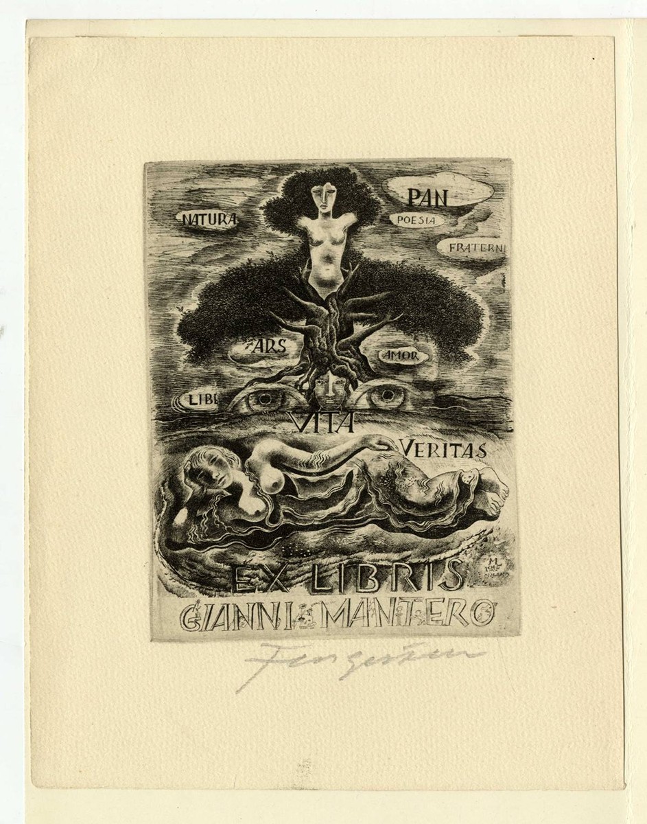 Fingesten, Michel (1884-1943) - Ex Libris Gianni Mantero "Vita Veritas"