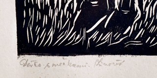 Salichová Helena (1895-1975) - "Na pastvě - Děvče s ovečkami"