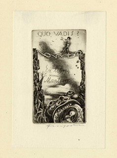 Fingesten, Michel (1884-1943) - Ex Libris Gianni Mantero "Quo vadis?"