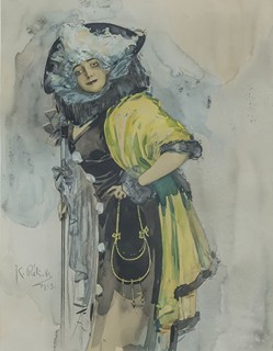 Rélink Karel (1880-1945) - "Kolombína - dáma se špacírkou"