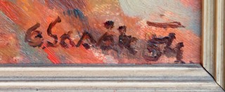 Lasák Oldřich (1884-1968) - "Zátiší s pohárem, jablky a hruškami"