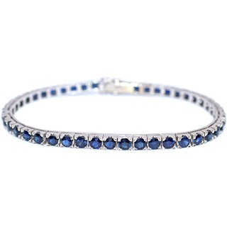 Zlatý náramek s přírodními safíry 8,25 ct + certifikát