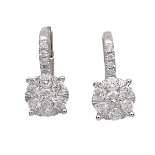 Zlaté náušnice s přírodní brilianty 0,67ct