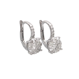 Zlaté náušnice s přírodní brilianty 0,67ct