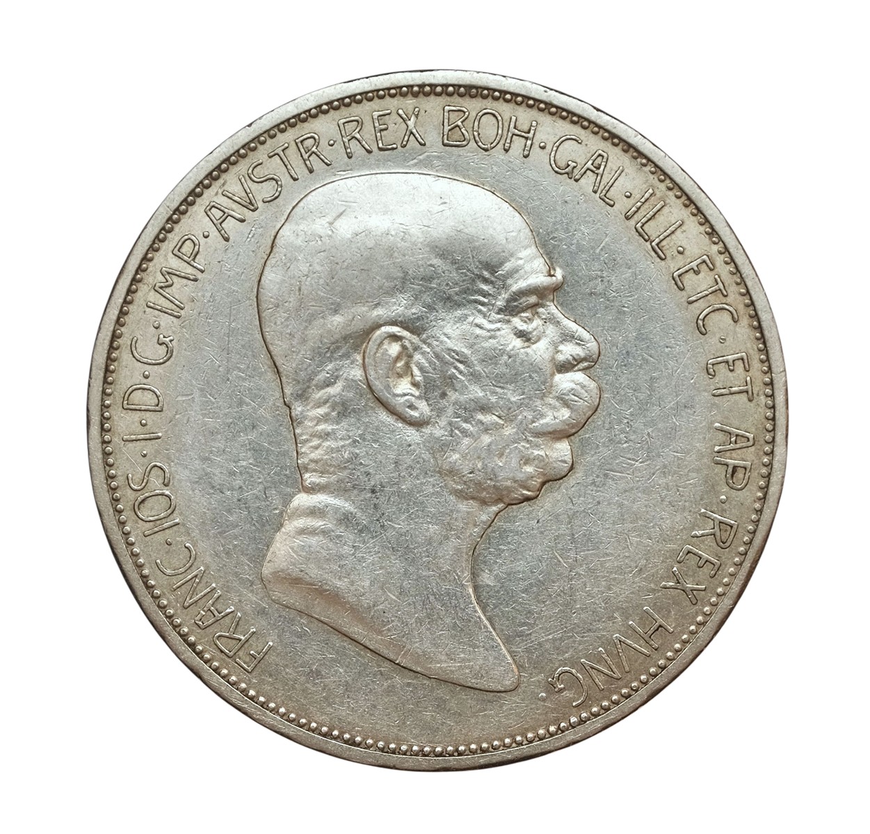Stříbrná mince 5 Koruna 1908 Jubilejní - Franc Josef I.