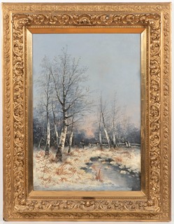 Georg  Fischhof 1859-1914 -  Winter landscape