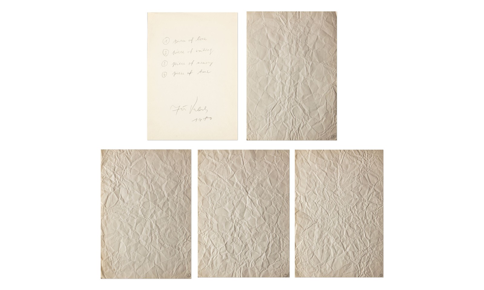 Jiří Valoch (1980) - Piece of love, waiting, memory, time