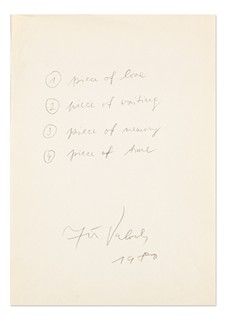 Jiří Valoch (1980) - Piece of love, waiting, memory, time