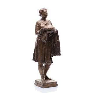 Jiří Kryštůfek (1932 - 2016) - Žena s bochníkem chleba (bronz)