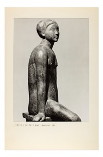 Jiří Kryštůfek (1932 - 2016) - Děvče s hruškou - studie (velká sádrová plastika)