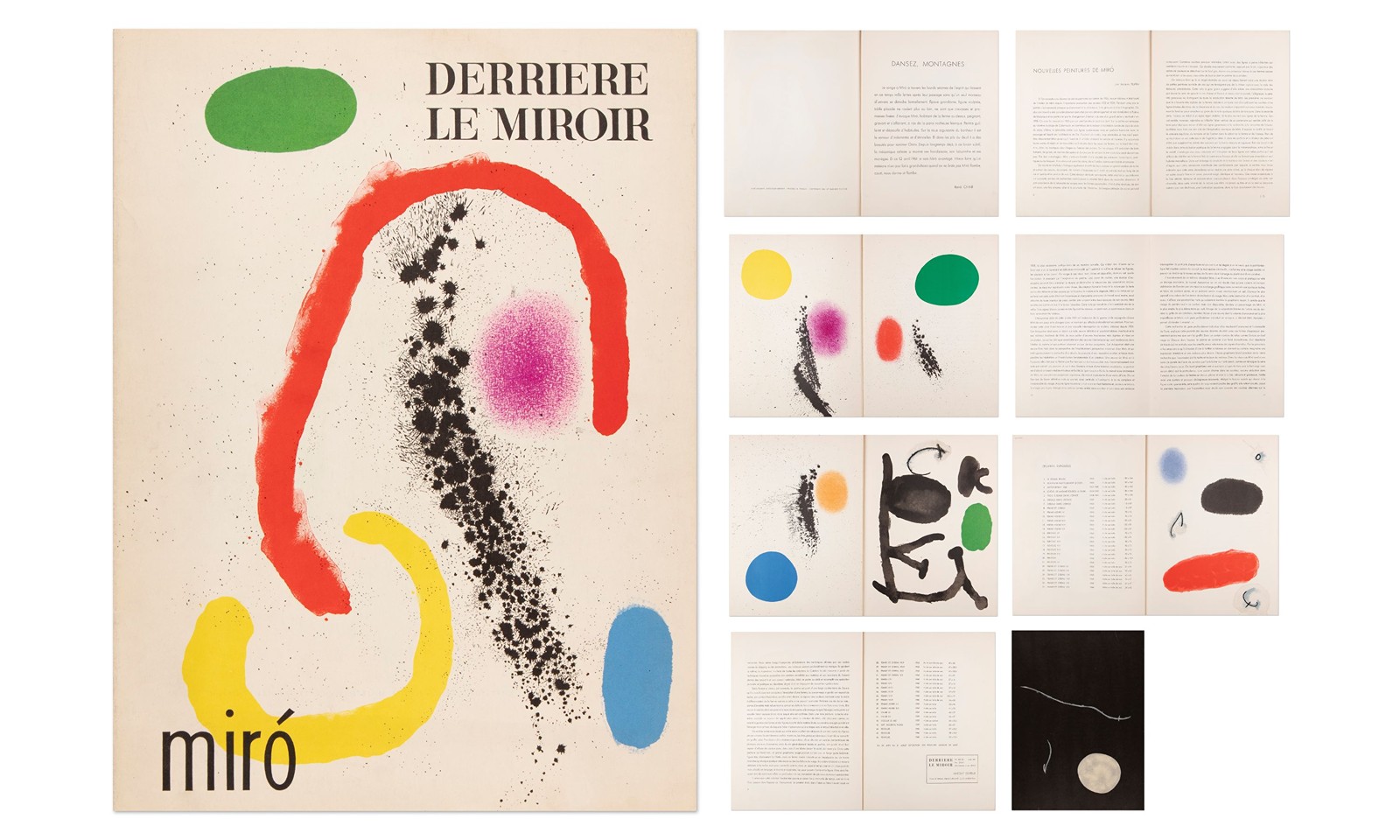 Joan Miró (1893 - 1983) - Derrière le Miroir, vydáno k výstavě 46 nových obrazů Miróa, duben 1961