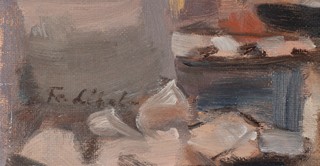 František Líbal (1896 - 1974) - Jezerní zátoka s vrbou