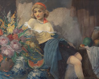 Josef Jiří Kamenický (1910 - 1981) - Dívka s kyticí