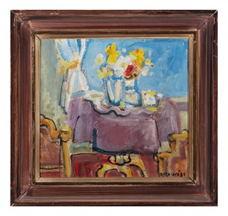 Vendula Ratajová (1945) - Interiér se stolem