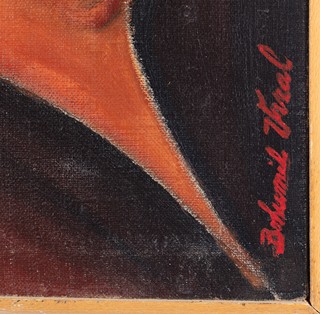 Bohumil Vrzal (1940 - 2004) - Dívka s květem III.
