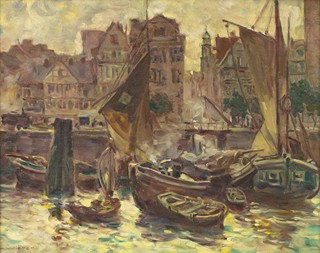 Alois Wierer (1878 - 1945) - Motiv z Holandska