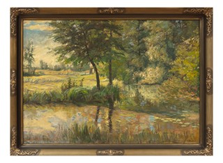 Stanislav Hudeček (1872 - 1947) - Krajina s rybníčkem