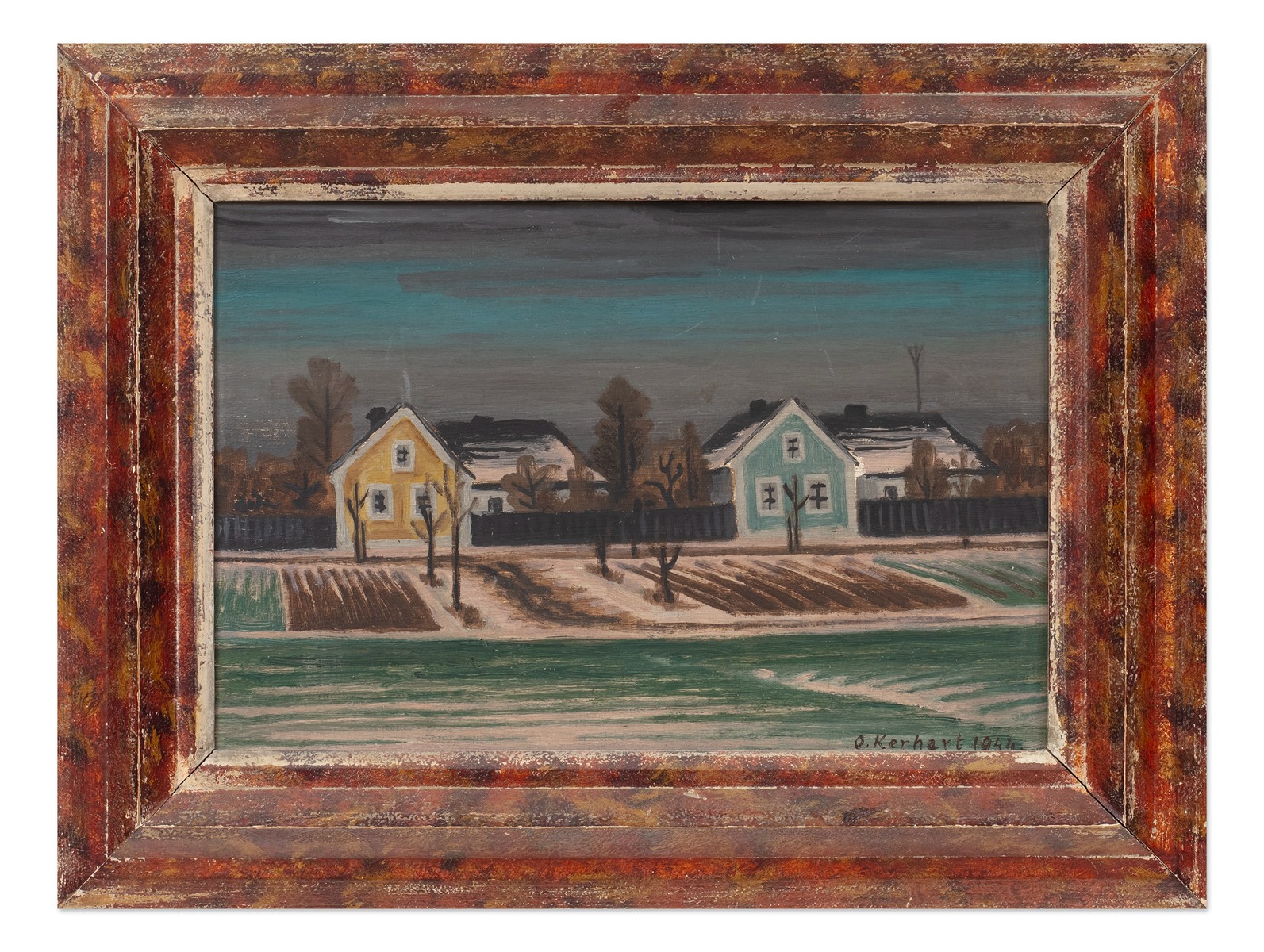 Oldřich Kerhart (1895 - 1947) - Zimní vesnice