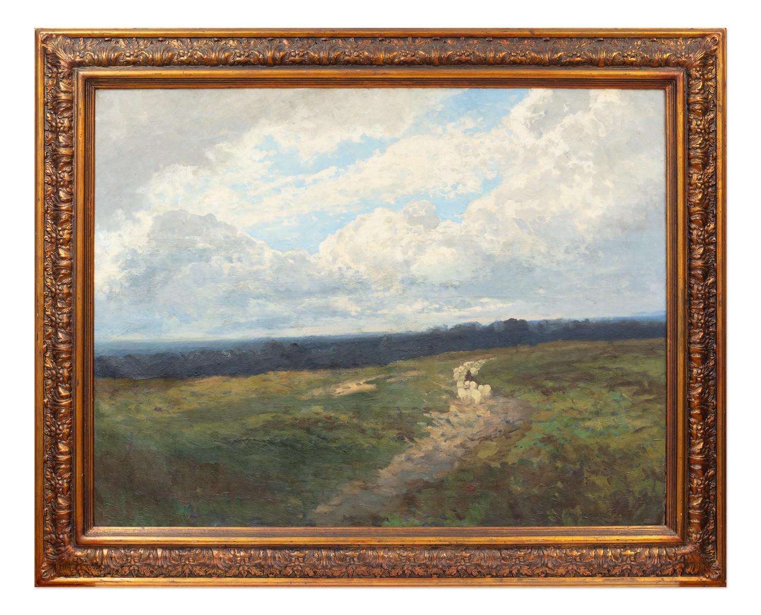 Ferdinand Engelmüller (1867 - 1924) - Krajina s ovcemi (velký formát)