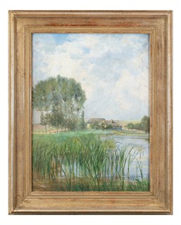 Bedřich Plaške (1875 - 1952) - Rybník v Okoři