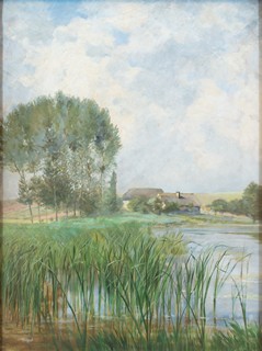Bedřich Plaške (1875 - 1952) - Rybník v Okoři