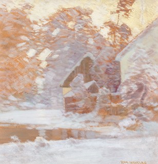 Roman Havelka (1877 - 1950) - Zimní samota s rybníkem