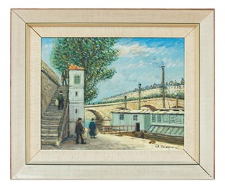 Alois (Lecoque) Kohout (1891 - 1981) - Nábřeží Seiny v Paříži
