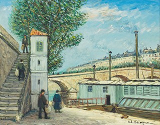 Alois (Lecoque) Kohout (1891 - 1981) - Nábřeží Seiny v Paříži