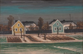 Oldřich Kerhart (1895 - 1947) - Zimní vesnice