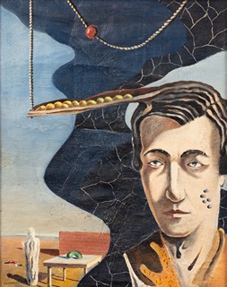 Václav Zykmund (1914 - 1984) - Surrealistický sen / Město noci (oboustranný obraz)