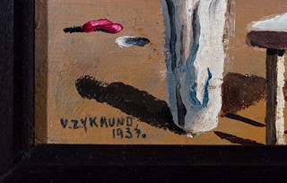 Václav Zykmund (1914 - 1984) - Surrealistický sen / Město noci (oboustranný obraz)