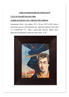 Václav Zykmund (1914 - 1984) - Surrealistický sen / Město noci (oboustranný obraz)