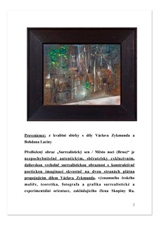 Václav Zykmund (1914 - 1984) - Surrealistický sen / Město noci (oboustranný obraz)