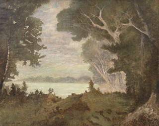 Jan Bedřich Minařík (1862 - 1937) - Krajina s jezerem (velký formát)