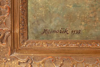 Jan Bedřich Minařík (1862 - 1937) - Krajina s jezerem (velký formát)