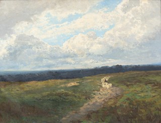 Ferdinand Engelmüller (1867 - 1924) - Krajina s ovcemi (velký formát)
